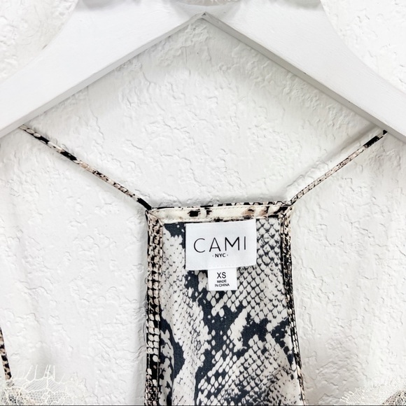 Cami NYC The Racer Charmeuse Snake Tank Top Silk XS - Picture 3 of 10